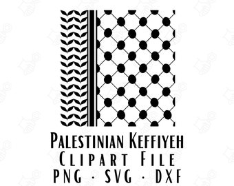 Palestinian Keffiyeh Clipart File SVG PNG DXF Instant Download Koufeyye Design Commercial Use Transfer File Cricut Design Vector Image