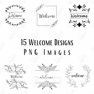 Welcome png bundle hand lettered | welcome sign png | welcome to our home png | farmhouse sign png | welcome png | welcome png cut file