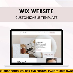 Wix Website Template - Coach, Business Coach, Blogger, Social Media Professional Wix Template, Modern Website Design, Services and Blog Page