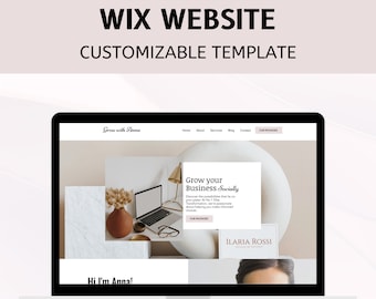 Wix Website Template - Coach, Business Coach, Blogger, Social Media Professional Wix Template, Modern Website Design, Services and Blog Page