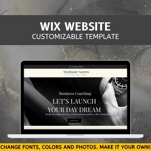 Wix Website Template- Coach, Business Coach, Blogger, Professional Wix Template, Modern Aesthetic Website Design with Services and Blog Page