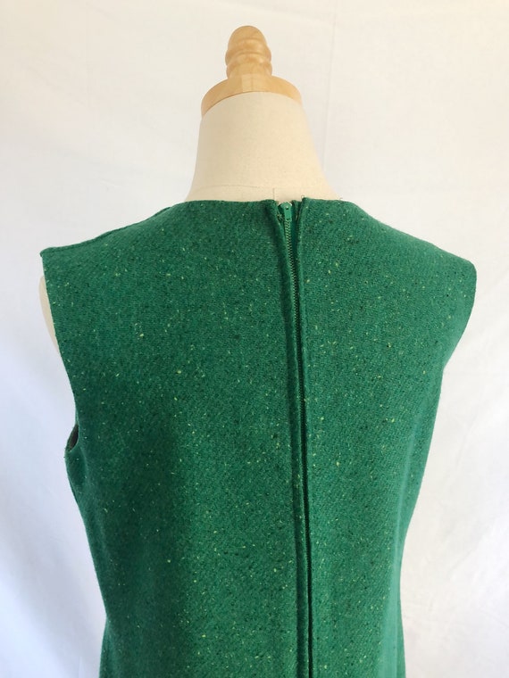 60s Green Wool Dress - image 6