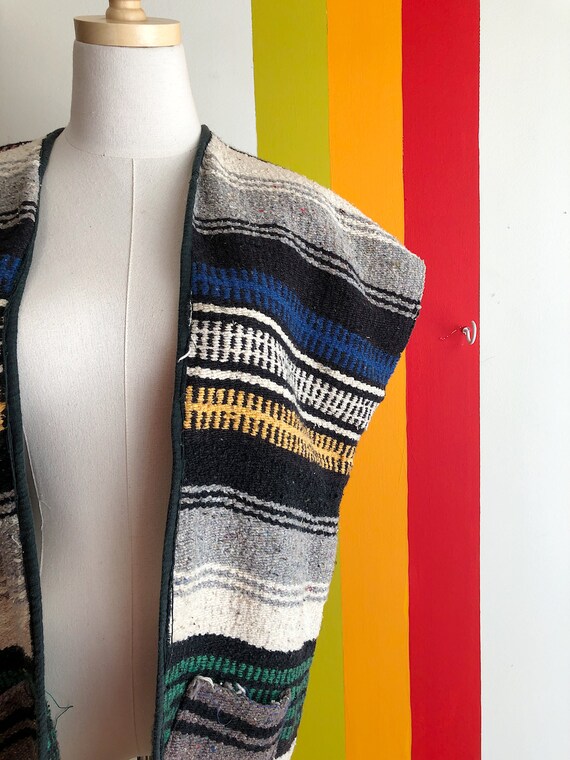 1960s Drug Rug Blanket Vest Gem