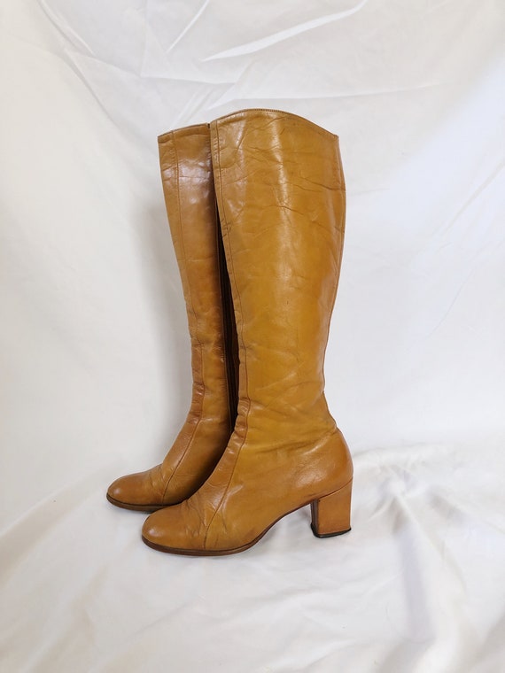 Vintage 60’s/70’s Cognac Leather Boots