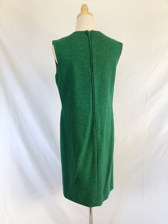 60s Green Wool Dress - image 7