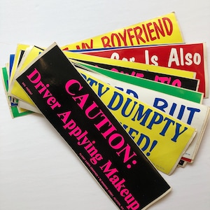 Vintage Bumper Stickers - 80’s Humor
