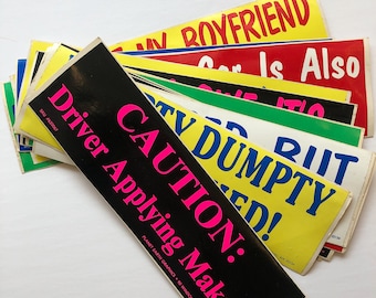 Vintage Bumper Stickers - 80’s Humor
