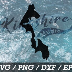Whidbey Island silhouet omtrek - svg, png, dxf, eps - digitaal bestand downloaden