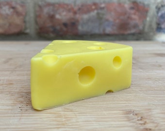 Medium Cheese shaped soap - Apple scented - Yellow - great gift!