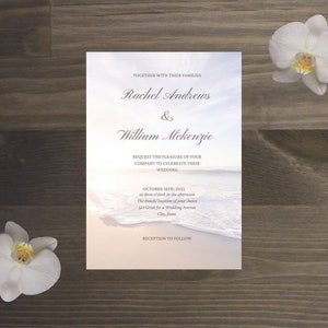 Beach Wedding Invitation