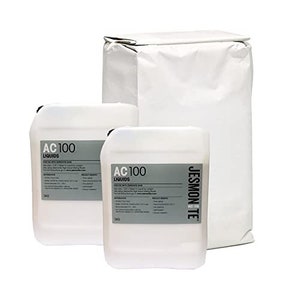 May include: Two white plastic containers labeled "AC100 Liquids" for use with decorative sand. The containers are next to a larger white bag labeled "Jessmonite".