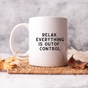 Relax Everything Is Out Of Control Mug | Funny Coffee Mug | Funny Gift For Friend | Funny Mug | Coffee Mug |  Mug For Tea |  Funny Mug