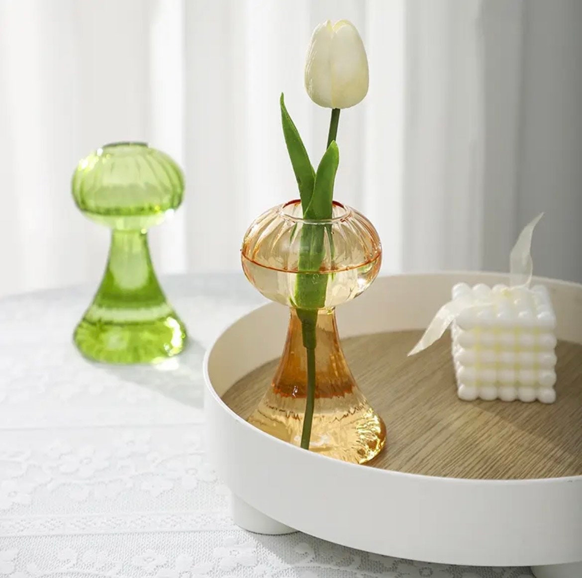 Nordic Pumpkin Glass Vase Indoor Planter Hydroponic Etsy