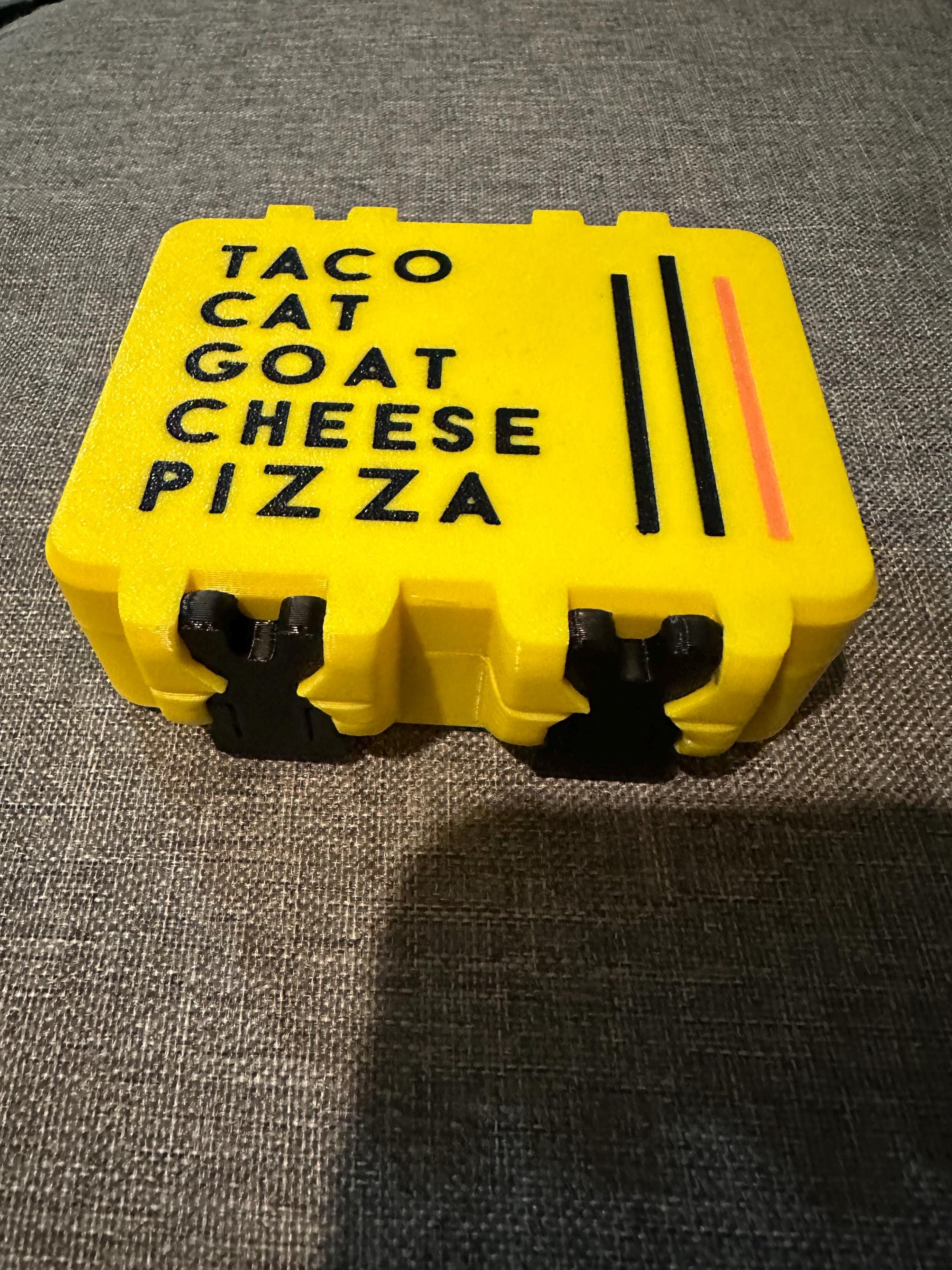 Taco Cat Goat Cheese Pizza Card Box - Etsy