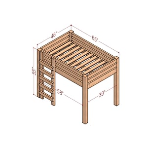 Wooden Bunk Bed Plan with Stairs - DIY Woodworking Project