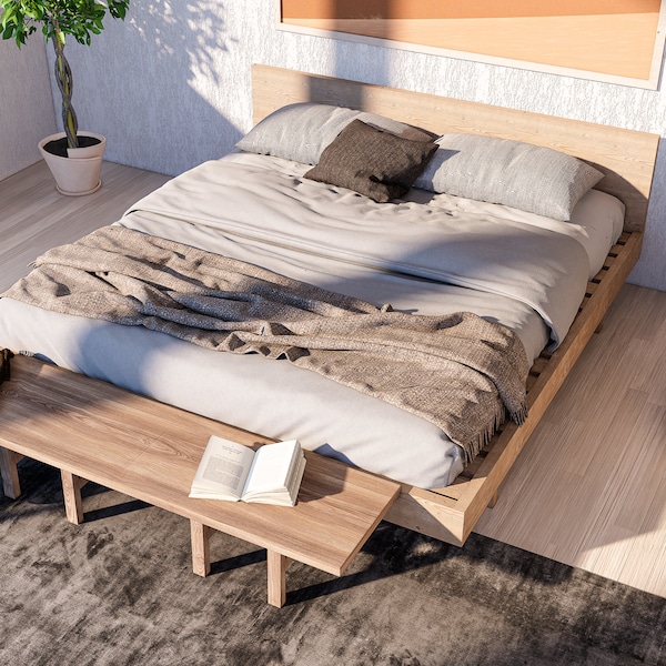 How to Build a Floating King Size Bed with Storage - Woodworking Plan