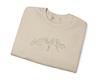 Fourth Wing Dragon Crewneck Sweatshirt: Fantasy Bookish Gift