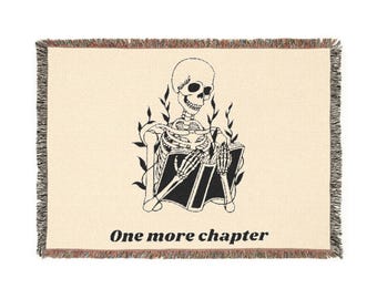 One More Chapter Woven Blanket,Reading Blanket,Bookworm Blanket,Bookish Book Lover,Gift for book lover,gift for girlfriend
