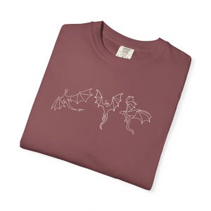 Fantasy Book Dragon Unisex T-shirt, Fourth Wing Shirt, Basgiath War College Tee, Violet Sorrengail,Xaden Riorson,Bookish Gift,Comfort colors