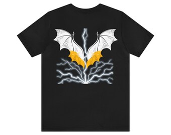 Maglietta della Quarta Ala, Ali del Drago Fulmine, Merchandising Fantasy a tema libri, Violet, Xaden, Basgiath College