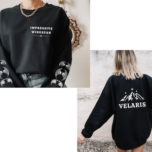 Impressive Wingspan Crewneck with back,Night Court shirt,Bat Boys,Bookish,ACOTAR, ACOMAF,bookish,Azriel,Unisex Crewneck