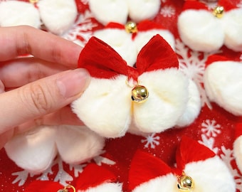 Pinza para el pelo navideña, bonita horquilla roja festiva para fotos navideñas, diademas de fiesta y conjuntos navideños. Regalo para niñas y bebés.