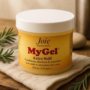 Joie Naturals MyGel – Pflanzliches Haarstyling-Gel für Lokus, Kanten, Zöpfe, Retwist. Feuchtigkeitscreme für Dreadlock, Sisterlocks, Microlocs