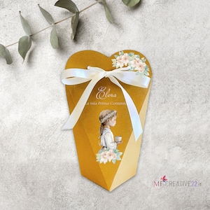 Boîte à confettis, faveur de communion personnalisée