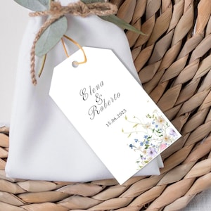 Personalisierter Ticketanhänger aus Pappe, Ticketanhänger für Hochzeiten, Taufen, Konfirmationen