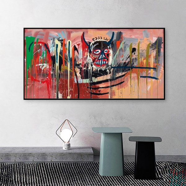 Untitled-Jean Michel Basquiat,Home office Decor,Exhibition Poster,King of street art,Giclee fine art print,Pop art,Custom Extra large size