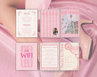 Chic Airbnb Welcome Book Template: Editable Canva Guest Guide