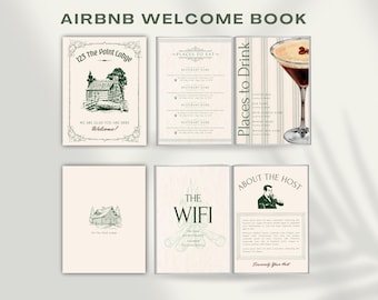 Cabin Welcome Book Template: Luxury Lodge Host Guide (Digital Download, Canva Editable)