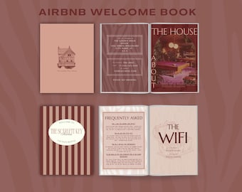 Eclectic Airbnb Welcome Book Template: Editable Guest Guide Canva Template