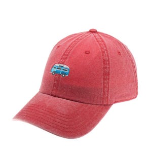 Gorra de minibús bordada, gorra de papá vintage de algodón lavado con cierre ajustable con velcro