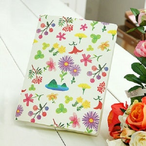 Stitch Bound Lined Notebook, Wild Flower, 112 Ruled Pages, Large, 9.8" x 7.25", Soft Cover