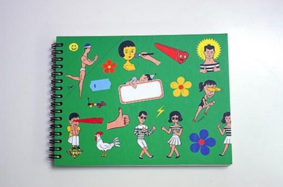 Spring Lined Notebook, Esta Bon Spring, Spiral Journal, 120 Ruled Pages, 5" x 7"