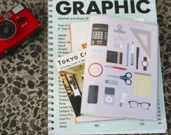 Retro Illustration Perpetual Planner, Undated Weekly Monthly Journal
