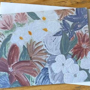Carton de correspondance vierge plié Blossoms de 4 1/4 x 5 1/2 po. avec enveloppes