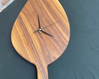 Walnut Slab Clock - Etsy