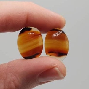 TK Red Montana Banded Moss Agate Carnelian Color    20x15 mm