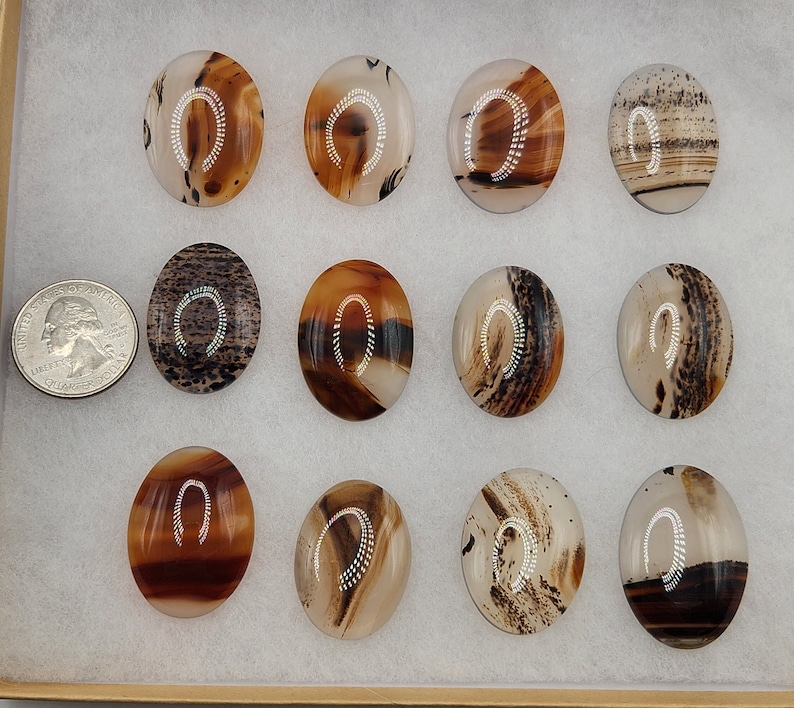 TK High Quality Montana Agate Cabochon image 3