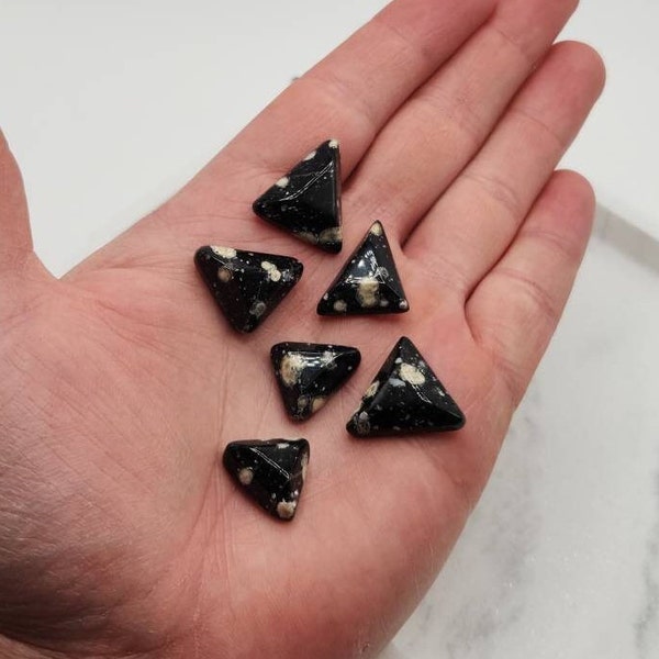 TK Nebula Obsidian Freeform Triangular Cabochon Lot