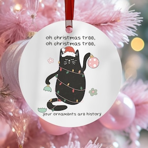 Hilarious cat ornament, funny cat ornament, cat lover gift, funny cat lover gift, cat lover, personalized ornament, funny cats, Xmas cat