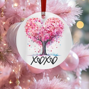 Pretty Valentine’s Day tree ornament, Valentine’s Day ornament, heart ornament, Valentine theme ornament, Valentine gift, gift for valentine