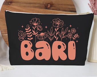 Estuche cosmético Bari floral de primavera, cantante de barbería, canto de barbería, cantante barítono, regalo de cantante barítono, regalos de cantante, barbería