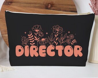 Spring floral Director cosmetic case, barbershop singer, barbershop director, director gift, band director, chorus director, music gifts,