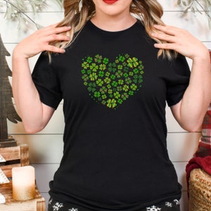 Shamrock heart shirt, perfect shamrock heart shirt, girly St Patrick&#39;s day shirt, super girly and cute customized St patties day t-shirt