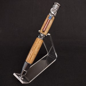 American Patriot Chrome & Wood Twist Pen