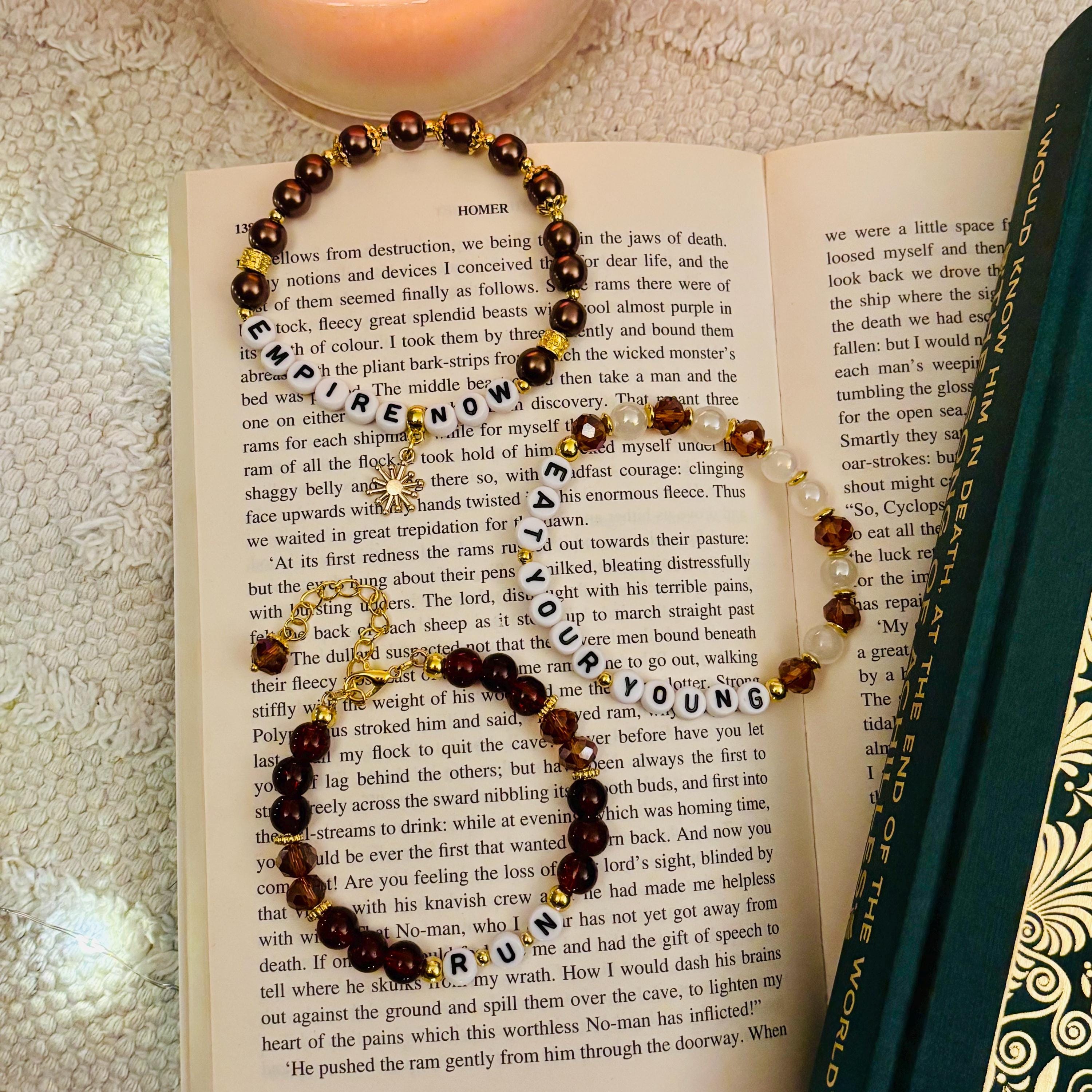 Handmade Hozier-Inspired Glass Bead Bracelets