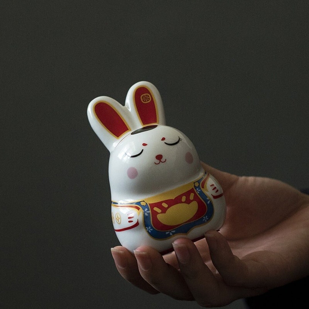 Curationcoceramic Lovely Rabbit Tea Pet Ceramic Crfafs for Etsy